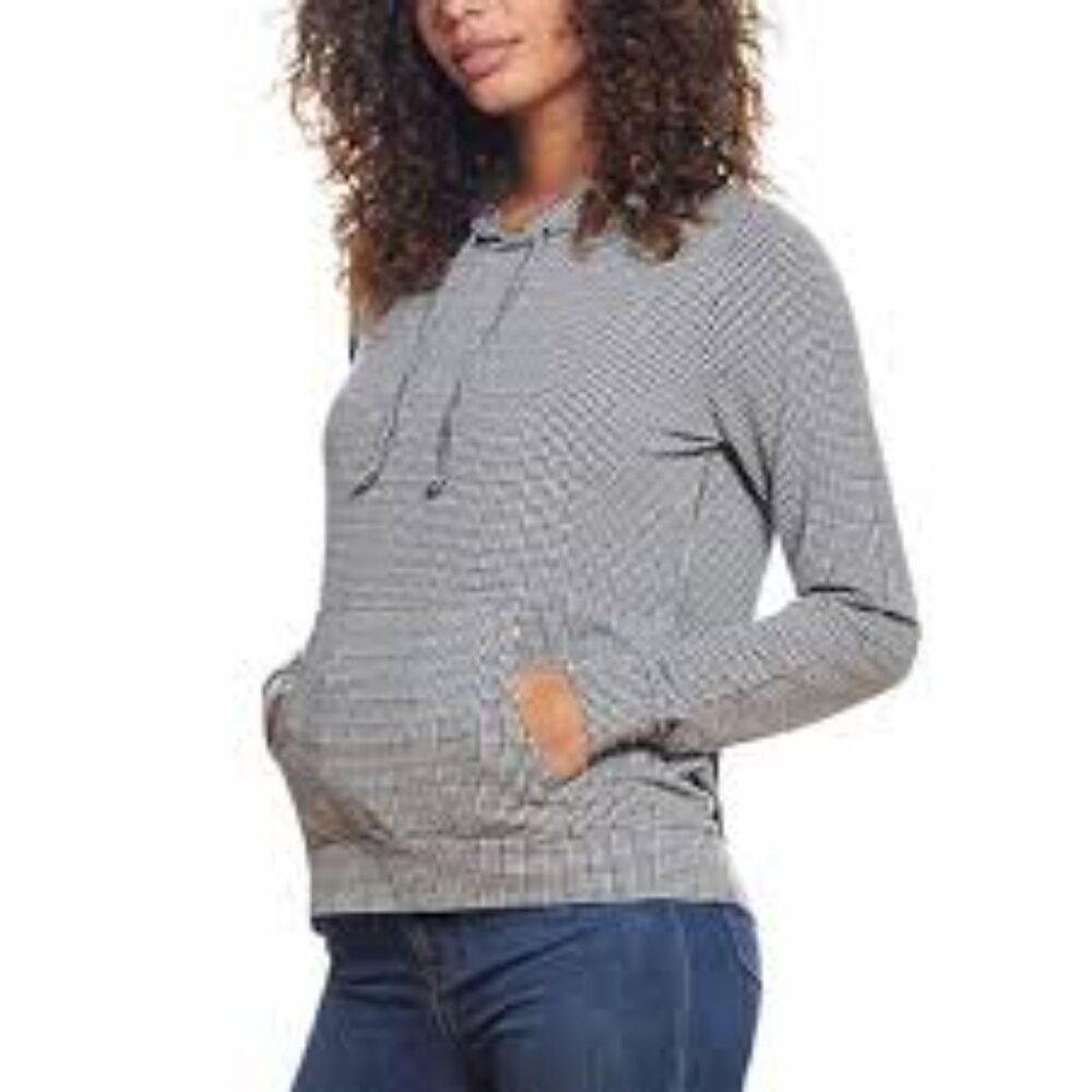 Weatherproof Vintage Gingham Hoodie Womens Small Lightweight Pullover